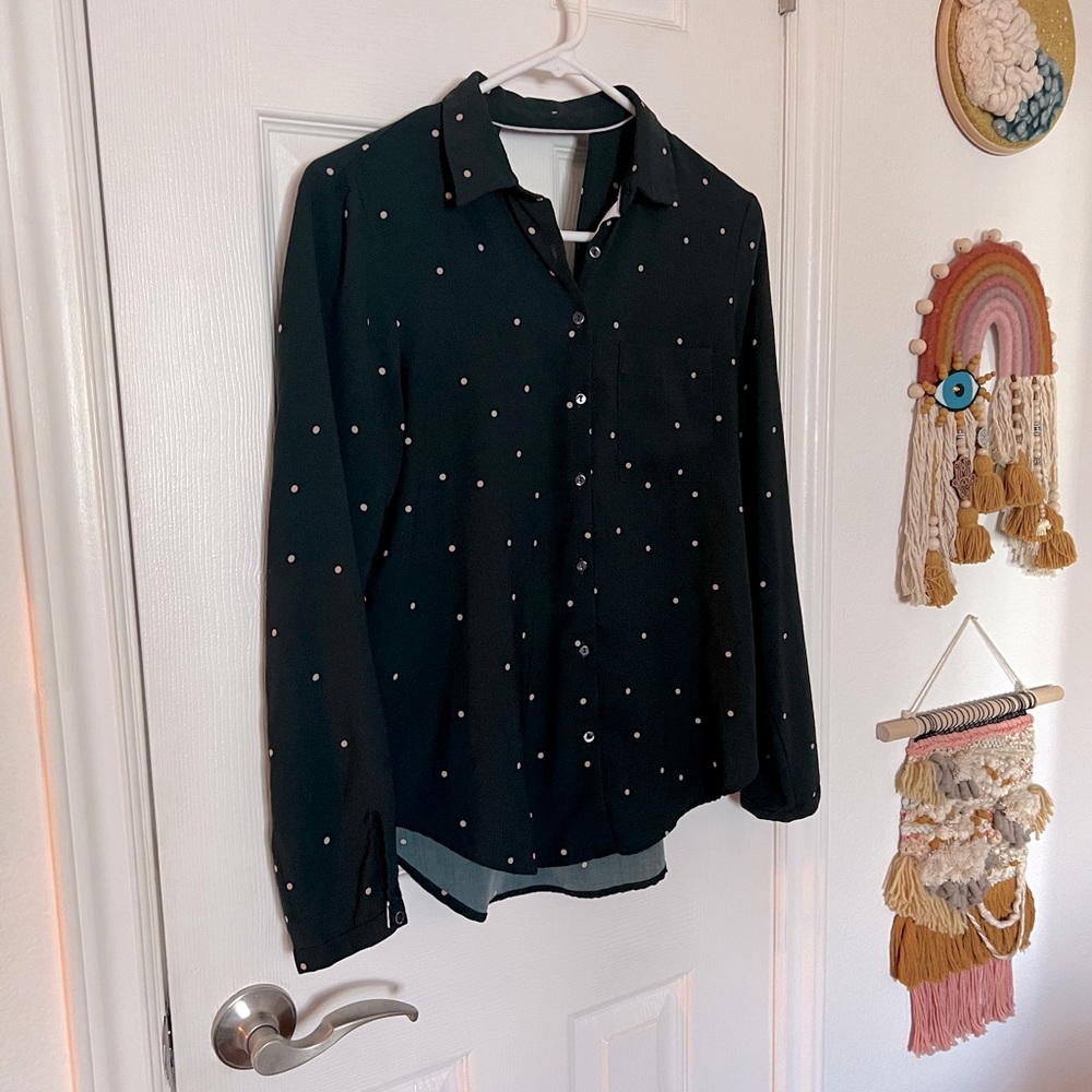 Zara polka dot blouse